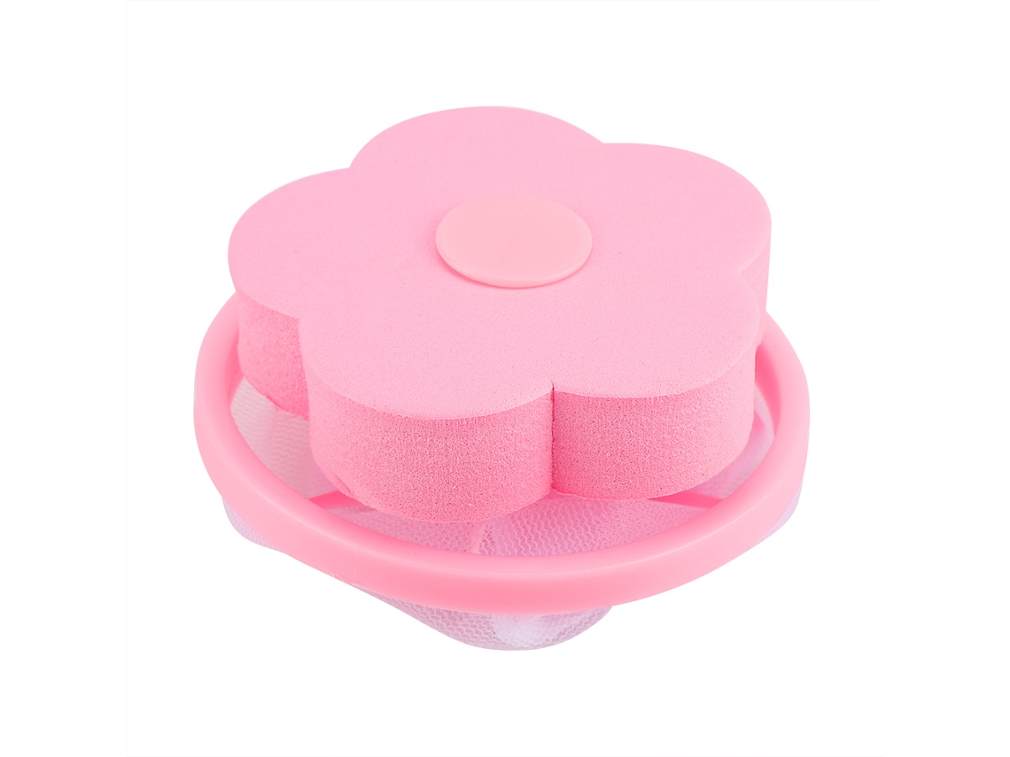 Eliminador De Pelo Para Lavadora, Filtro De Malla Flotante, Bola Floral Roja