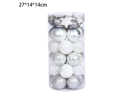 Conjunto de Topperes del Árbol de Navidad ZMDECQNA Paquete Adornos Juego Pintadas Estrellas Decoración Blanco - 41un