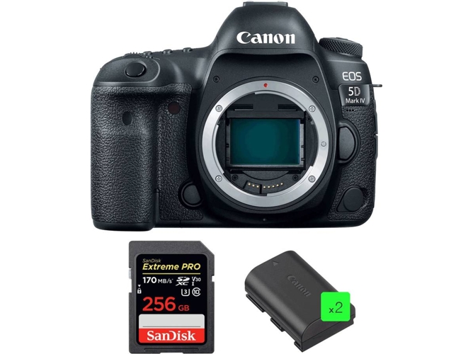 Kit Cámara Réflex CANON EOS 5D Mark IV+ 256GB + 2 LP-E6N