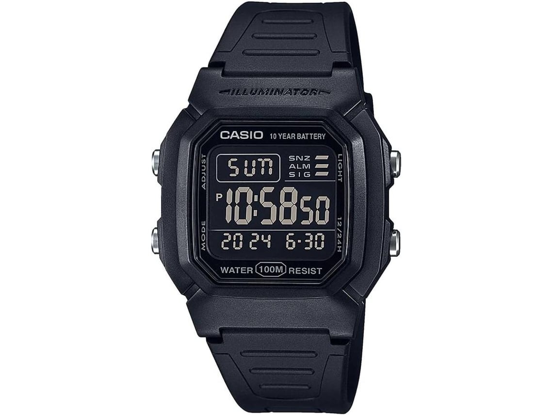 Reloj Digital CASIO Hombre (Plástico Negro)