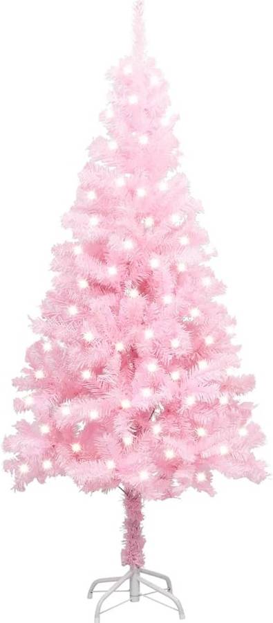 De Navidad Artificial con led y soporte rosa pvc 120 cm vidaxl luces 65x12
