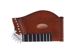 Guzheng Miniatura De Caoba Blanca Para Decoración Del Hogar Y Regalo.