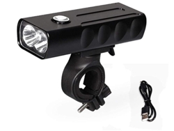 Conjunto Luz Bicicleta 1000lumens Ipx8 Usb Recargable Negro Yizhood
