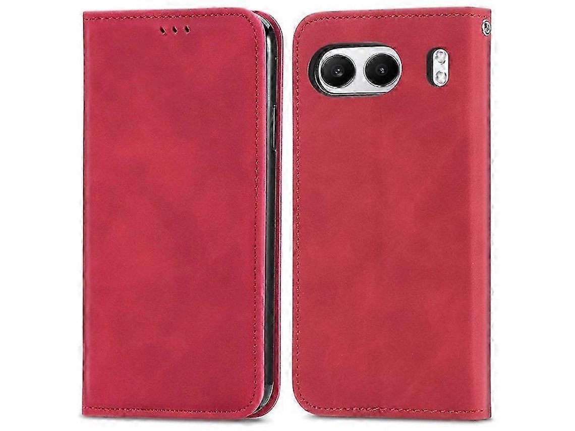 25-26 Compatible For Oneplus Nord 4 Case Skin Touch Feeling Leather Wallet Phone Cover Magnetic Absorption