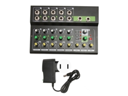 Consola De Mezcla Estéreo Profesional De 5 Canales Con Alimentación Fantasma De 48 V Para Estudio De Dj Y Streaming (enchufe Estadounidense)