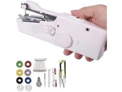 Mini máquina de coser portátil inalámbrica de mano, esencial para manualidades de costura rápidas en el hogar, color blanco Yizhood