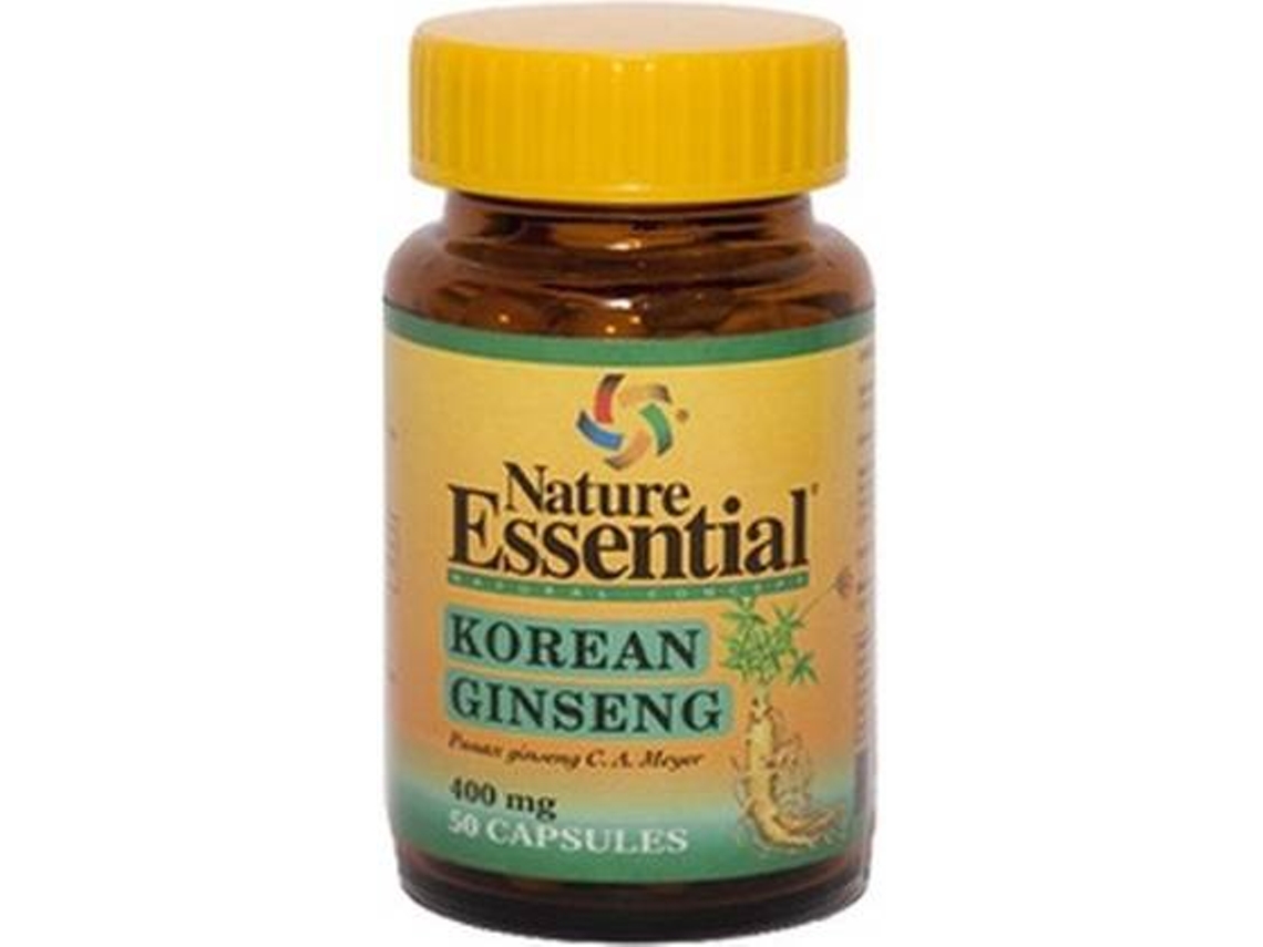 Complemento Alimentar NATURE ESSENTIAL Ginseng Coreano (50 cápsulas de 400mg)
