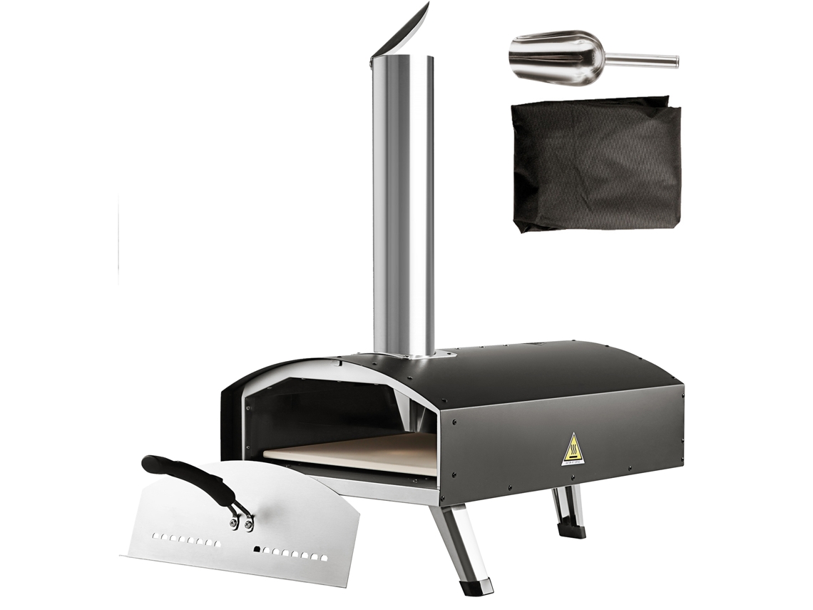 Succebuy Horno De Pizza Al Aire Libre 304,8mm Portátil De Acero Inoxidable Barbacoa