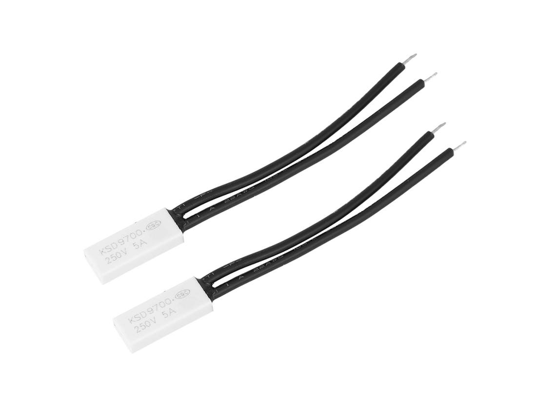 2pcs Interruptor De Control De Temperatura Ksd9700 Normalmente Cerrado Protector Térmico Sonda Plástica 150℃