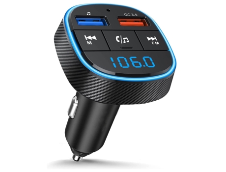 Adaptador de audio para radio de coche Bluetooth 5.0, reproductor de MP3, cargador de coche, compatible con llamadas manos libres, unidad USB, tarj...