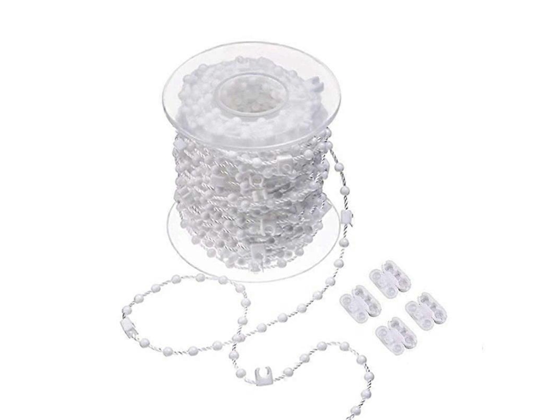 Rebe-cadena Inferior Para Persianas Verticales 10m 100 Clips Plástico Resistente Para Lamas 89mm/3.5 Pulgadas