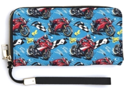 Cartera Cuero Con Cremallera Para Mujer Diseño Estampado