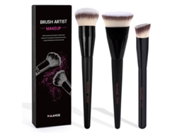 (albaricoque) Juego De 3 Pinceles De Maquillaje, Para Difuminar La Piel, Herramientas De Maquillaje Amigables Con La Piel