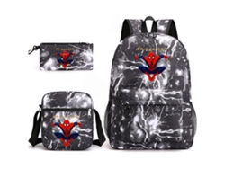 Conjunto De Tres Mochilas Escolares Homem-aranha, Ideales Para Niños, Educativas Y Duraderas.