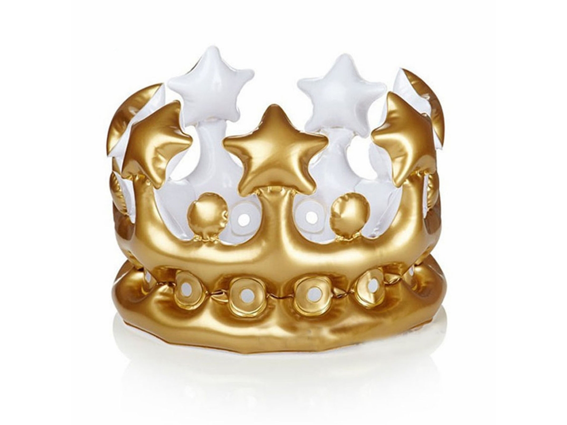 NEVEANCE Corona Infantil Unisex Inflable en PVC Reutilizable para Cosplay y Decoración de Fiesta