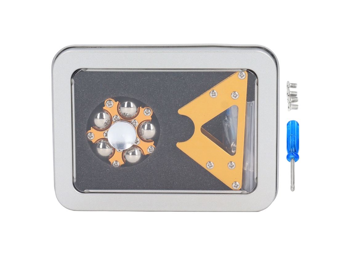 Juego de dedos Rueda de la Fortuna giratoria, aleación de aluminio, divertido juego antiestrés, dorado
