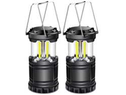 YEMAESRE Linterna LED para Camping con Pilas Plegable Adecuada para Senderismo Camping Corte de energía Negro