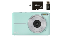 Câmera Digital Compacta Dc403 Câmera Ccd De Nível Básico 44Mp 16X Zoom Tela De 2.4 Polegadas 32Gb Verde