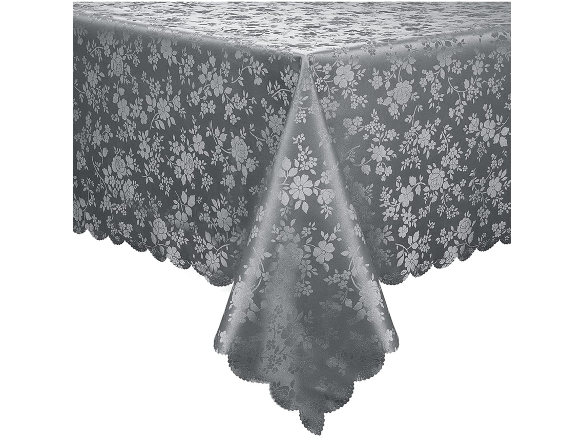 Mantel Para Comedor, Impermeable, De Vinilo Resistente Con Elegantes Bordes Festoneados, Rectangular, Para Cocina Y Exterior, Antimanchas Y Con Acabad