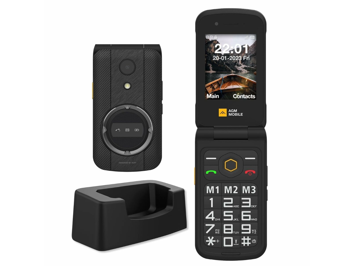 Teléfono Móvil M8 Flip Negro 2,4 128 MB