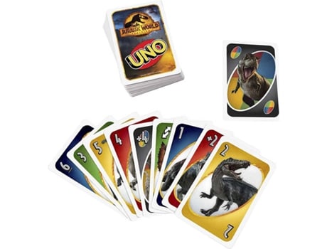 Juego de Cartas MATTEL Uno Jurassic World 3 (Edad Mínima: 7 Años - Dificultad: Baja)