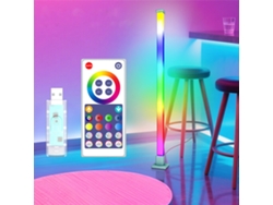 Lámpara De Pie Led Inteligente Con Bluetooth Y Control Remoto Rgb De 1,1 M Con Captación De Ritmo Y Control Remoto Por Wifi Y Bluetooth.