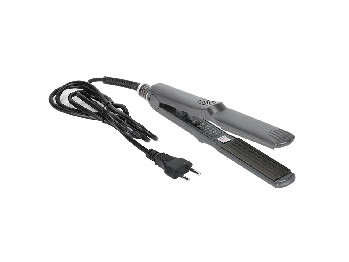 Plancha Eléctrica Profesional Para Cabello Con Temperatura Ajustable Y Placa De Maíz Para Peinado