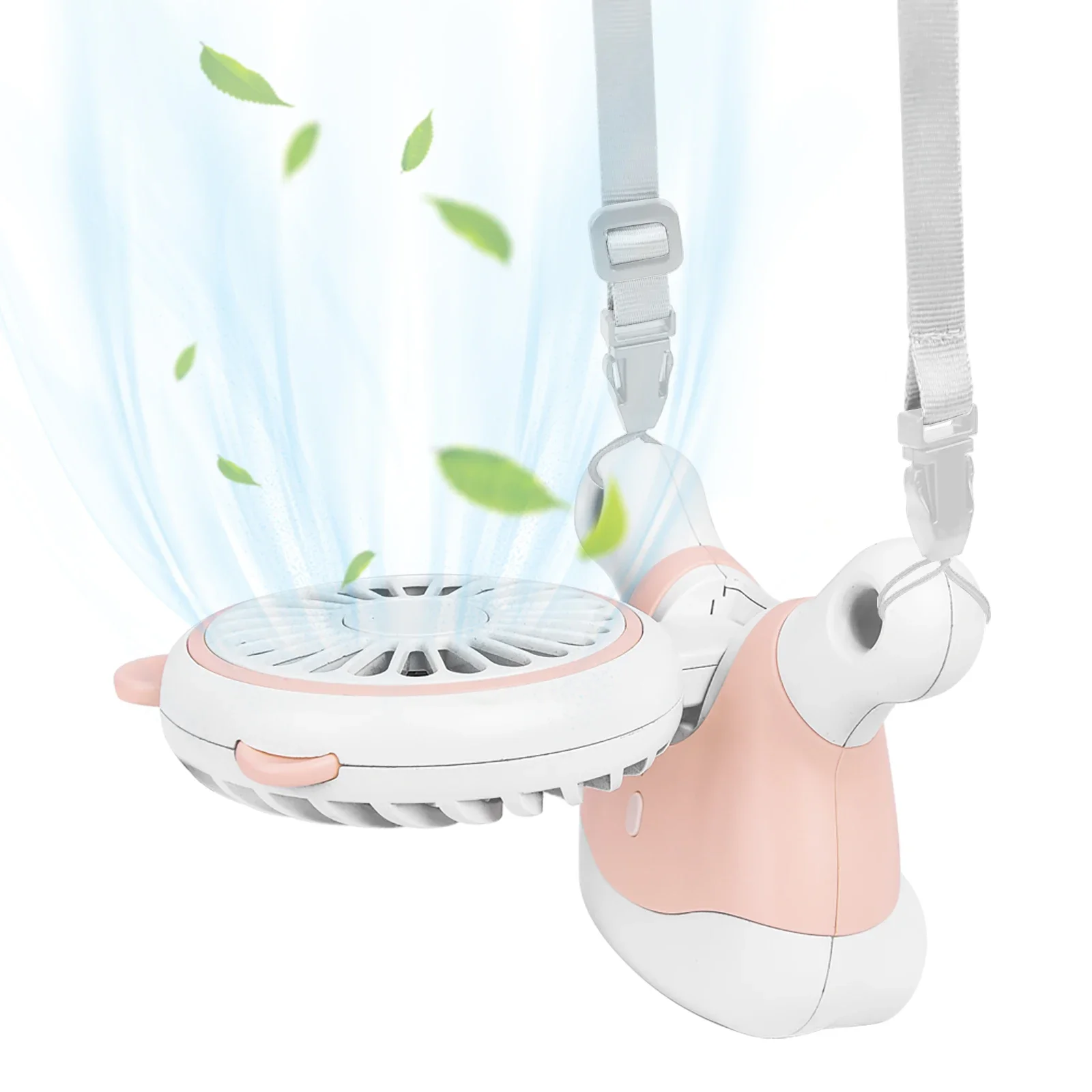 Ventilador Portátil (rosa), Tres Velocidades De Viento, Potente Flujo De Aire, Funcionamiento Silencioso Y Ajustable.