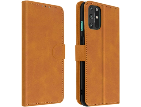 Funda OnePlus 8T AVIZAR Cartera Soporte Vídeo Marrón