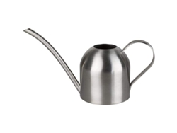 Regadera de acero inoxidable con acabado cepillado, riego de precisión para plantas de interior y exterior.