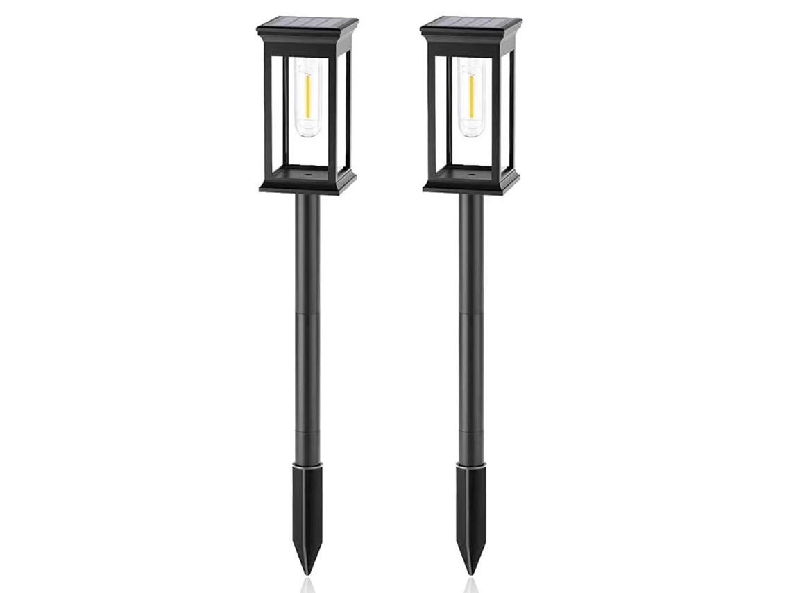 KOFIHETY Luces de Sendero Solares, 2 Unidades, Luces Exteriores IP65, Impermeables, para Jardín, Luces de Exterior Solares, 68*68*550 mm
