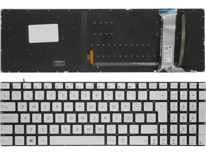 Teclado para Portátil Asus N551 N551J N551Jb N551Jk N551Jm N551Jq Plata 0Knb0-662Bit00