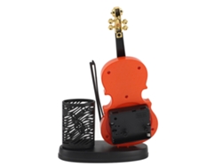 Sacapuntas con forma de violín marrón