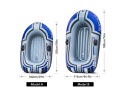 Ymsl Bote Hinchable Portátil De Pvc Grueso Plegable Con Bomba De Aire Y Remo Para Piscina Hxl