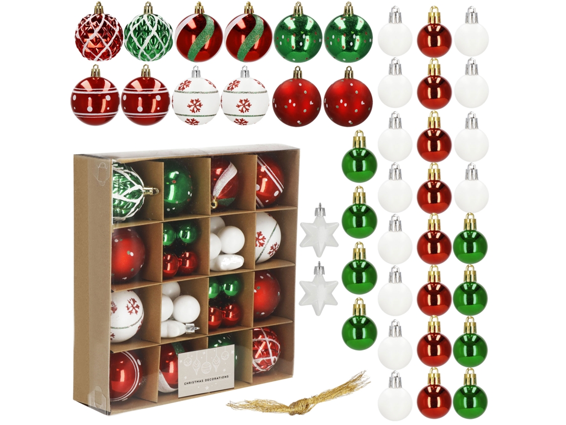 Bolas de Navidad 42 piezas de plástico SPRINGOS