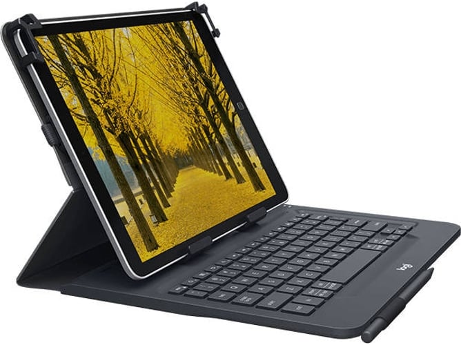 Funda Teclado LOGITECH Folio (Bluetooth - Negro)