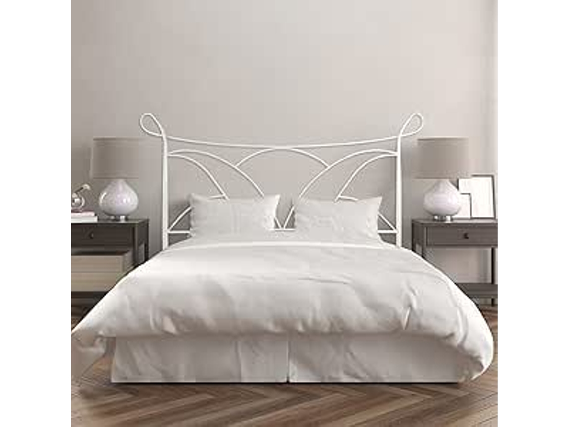 Cabecero de Forja Salvatore Color Blanco Cabezal para Cama de 135 Cm Cama Matrimonio FACTORY MUEBLES