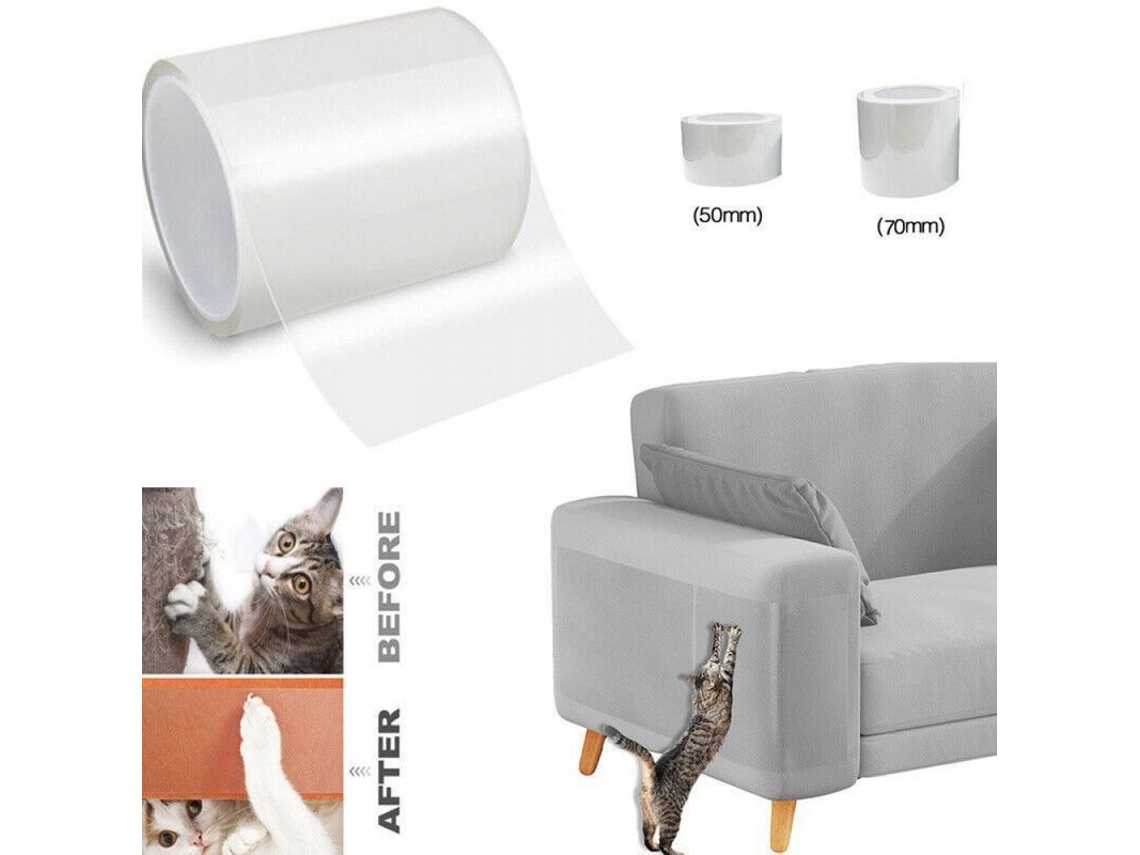 2026-cinta Anti-rasguños Para Gatos De Doble Cara Transparente Protector De Muebles Jwp 7cm X 10m