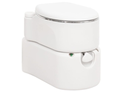 Inodoro de camping integrado HDPE y acero blanco VIDAXL (24+17 L )
