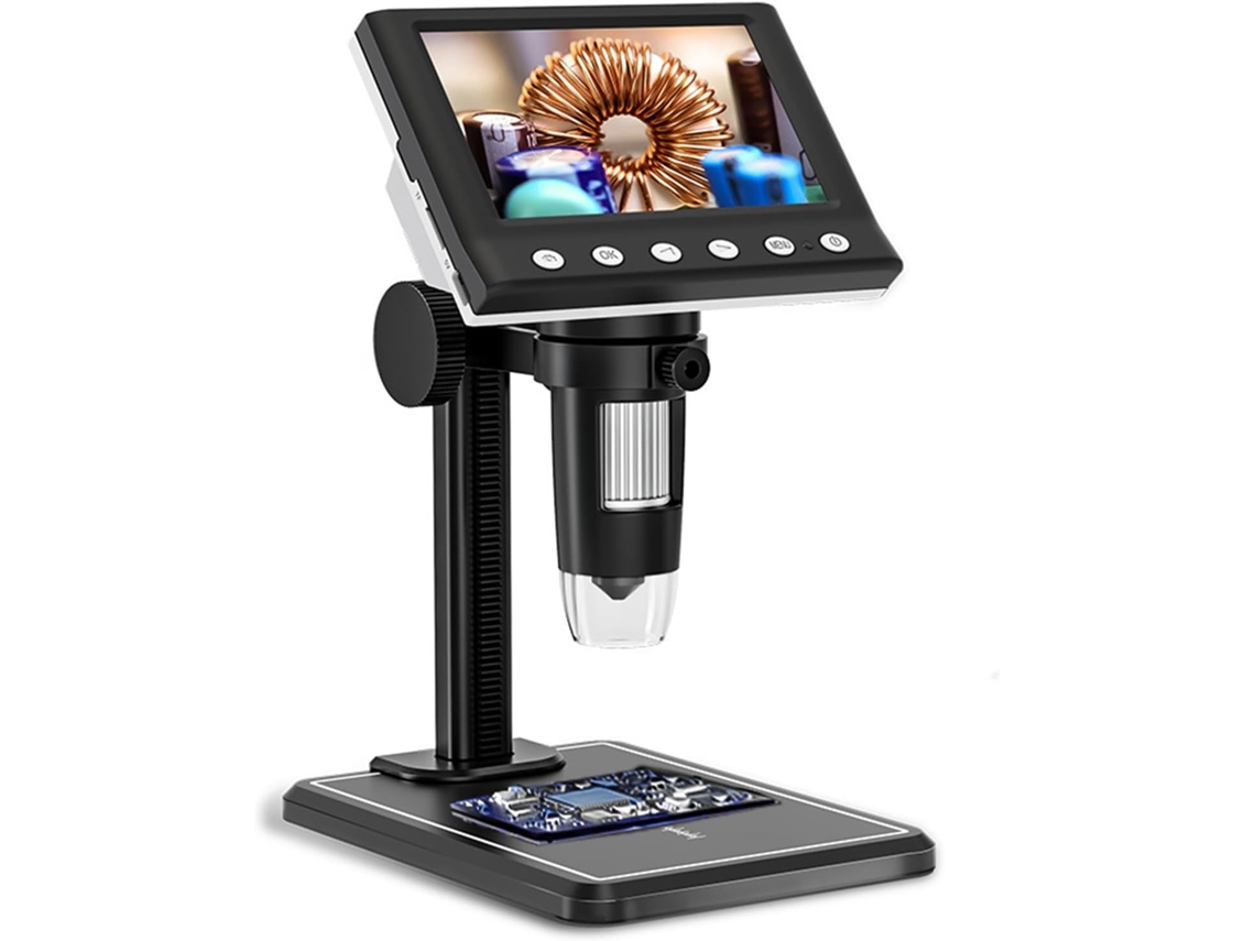 Microscopio Lcd Multifunción De 8 Led Para Inspección Y Análisis De Placas De Circuitos Impresos Y Piel.