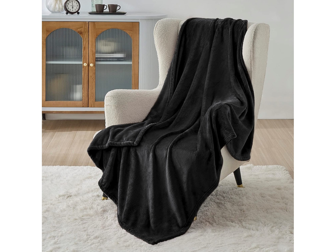 Manta Suave Negro 150x200Cm-BOD HOME