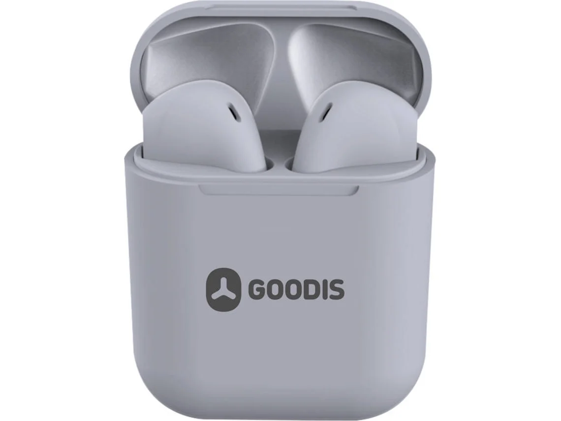 Auriculares Bluetooth True Wireless GOODIS (In Ear - Micrófono - Gris)