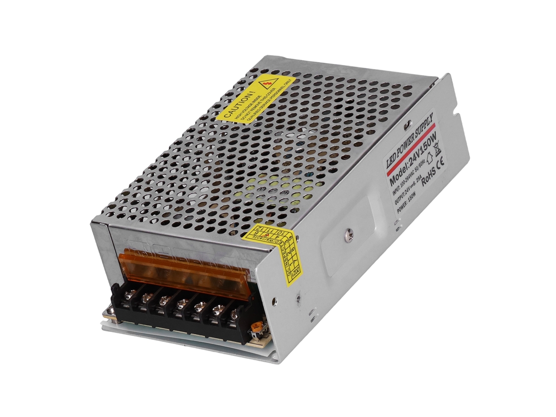 Fuente De Poder Regulada De Conmutación Yy-150-24, Controlador Dc 24v 150w 6.25a Para Led Y Seguridad De Vigilancia