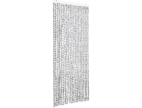 vidaXL Cortina mosquitera de chenilla gris claro y oscuro 90x220 cm