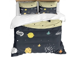 Funda Nórdica Juego Ropa Cama Microfibra Estampado Almohada Funda Piezas 140x200cm 140 X 200 Cm 65