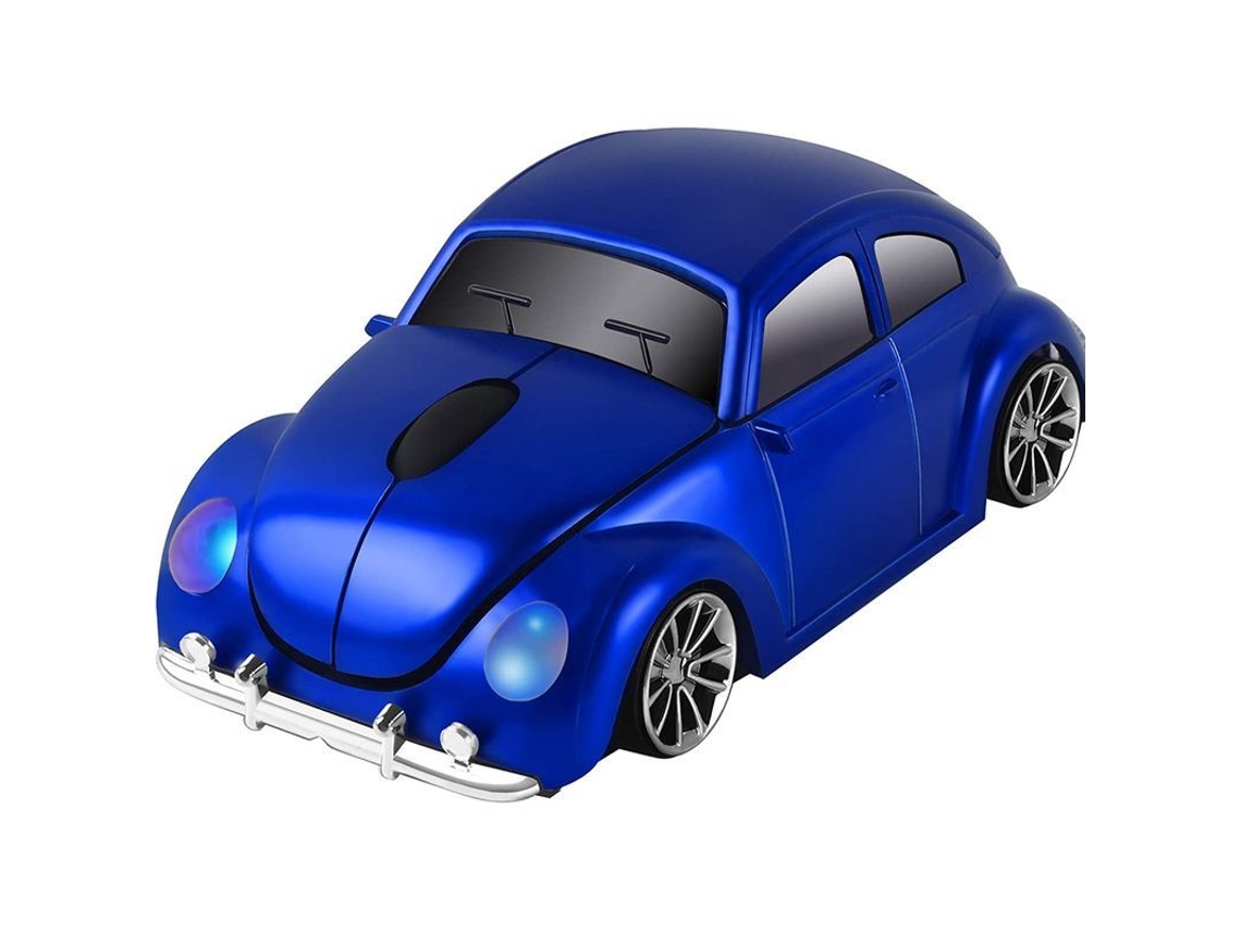 Ratón Inalámbrico De 2,4 Ghz, Con Forma De Coche Deportivo 3d, Ergonómico, 1200 Dpi, Con Receptor Usb Para Pc/portátil, Azul.