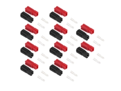 10 Pares Conectores De Batería Contactos Rojo Negro Módulo Individual 75a Terminales De Enchufe