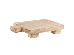 Jabonera de madera Linjou 2026 con patas y asa para baño, cocina y decoración rústica.