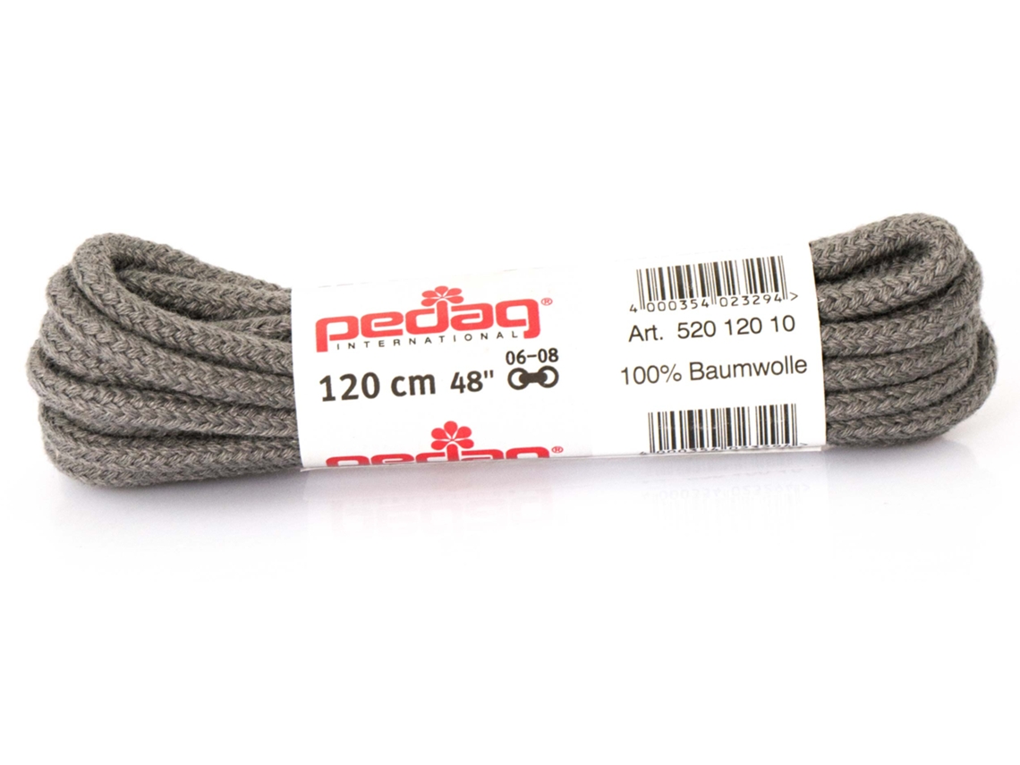 Cordones redondos gruesos de Pedag de 120 cm, color gris oscuro