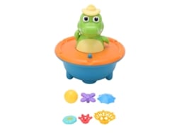 Juguete De Baño Con Forma De Cocodrilo, 5 Modos, Estilo Fontana Y Luces Intermitentes Para Bebés Y Niños - Naranja